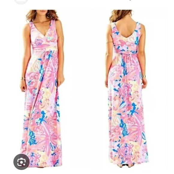 Lilly Pulitzer Dresses & Skirts - Lilly Pulitzer Womens Multi Playa Hermosa Sloane Maxi Dress Large